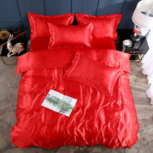 Load image into Gallery viewer, Satin Bedding Set - Red