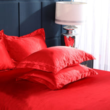 Load image into Gallery viewer, Satin Bedding Set - Red