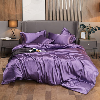 Satin Bedding Set - Purple