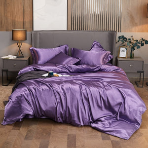 Satin Bedding Set - Dusty Purple