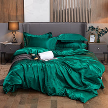 Load image into Gallery viewer, Satin Bedding Set - Royal Green