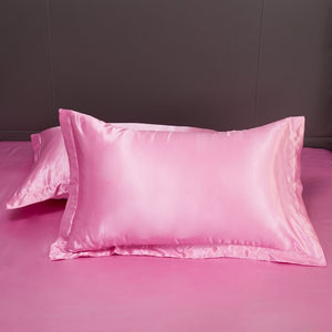 Satin Bedding Set - Soft Pink