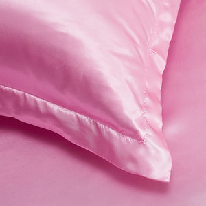 Satin Bedding Set - Soft Pink