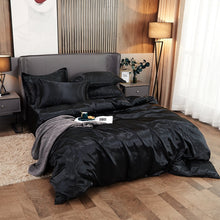 Load image into Gallery viewer, Satin Bedding Set - Black