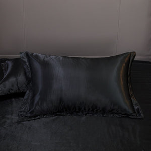 Satin Bedding Set - Black