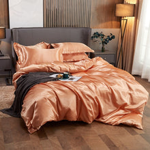 Load image into Gallery viewer, Satin Bedding Set - Apricot