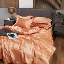 Load image into Gallery viewer, Satin Bedding Set - Apricot