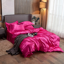Load image into Gallery viewer, Satin Bedding Set - Hot Pink