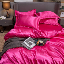 Load image into Gallery viewer, Satin Bedding Set - Hot Pink