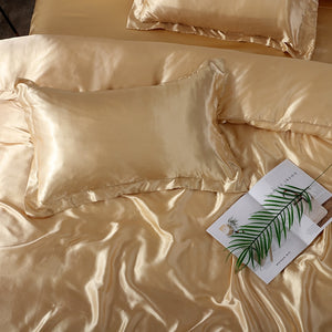 Satin Bedding Set - Pure Gold