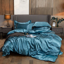 Load image into Gallery viewer, Satin Bedding Set - Opal Blue