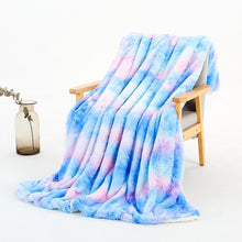 Load image into Gallery viewer, Plush Rainbow Unicorn Blanket