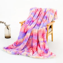 Load image into Gallery viewer, Plush Rainbow Unicorn Blanket