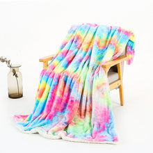 Load image into Gallery viewer, Plush Rainbow Unicorn Blanket
