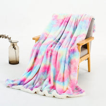 Load image into Gallery viewer, Plush Rainbow Unicorn Blanket