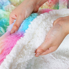 Load image into Gallery viewer, Plush Rainbow Unicorn Blanket