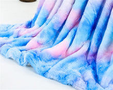 Load image into Gallery viewer, Plush Rainbow Unicorn Blanket