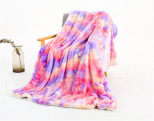 Load image into Gallery viewer, Plush Rainbow Unicorn Blanket