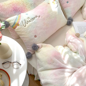Luxury Lovely Rainbow Unicorn Bedding Set