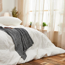 Load image into Gallery viewer, 100% Cotton Chenille Bedding Set - Pure Ice