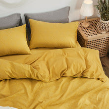 Load image into Gallery viewer, 100% Cotton Chenille Bedding Set - Mustard