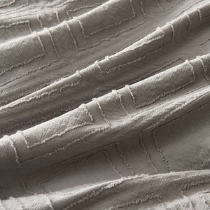 100% Cotton Chenille Bedding Set - Grey