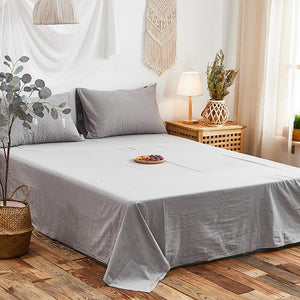 100% Cotton Chenille Bedding Set - Dusty Grey