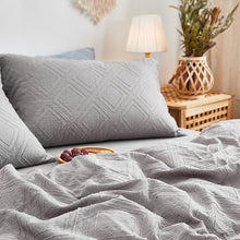 Load image into Gallery viewer, 100% Cotton Chenille Bedding Set - Dusty Grey