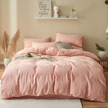 Load image into Gallery viewer, 100% Cotton Chenille Bedding Set - Salmon