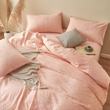 Load image into Gallery viewer, 100% Cotton Chenille Bedding Set - Salmon
