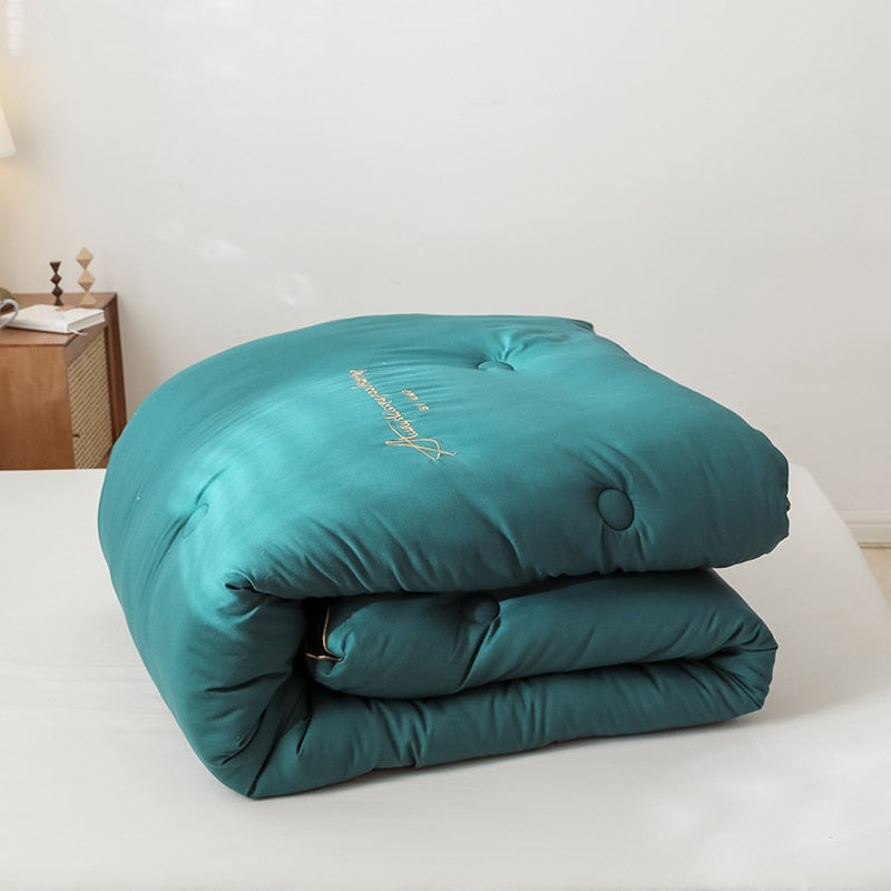 Brushed thermal Quilt Comforter - Emerald