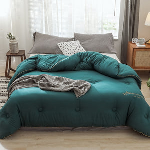 Brushed thermal Quilt Comforter - Emerald