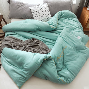 Brushed thermal Quilt Comforter - Mint