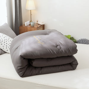 Brushed thermal Quilt Comforter - Grey