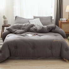Load image into Gallery viewer, Brushed thermal Quilt Comforter - Grey