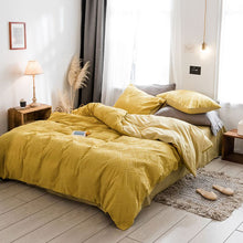 Load image into Gallery viewer, Luxury 100% Cotton Chenille 4 Pcs Bedding Set - Yellow