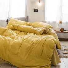 Load image into Gallery viewer, Luxury 100% Cotton Chenille 4 Pcs Bedding Set - Yellow