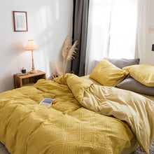Load image into Gallery viewer, Luxury 100% Cotton Chenille 4 Pcs Bedding Set - Yellow