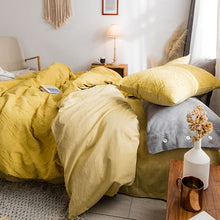 Load image into Gallery viewer, Luxury 100% Cotton Chenille 4 Pcs Bedding Set - Yellow