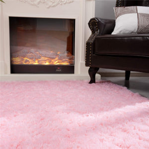 Fluffy Large Area Rug - Pink