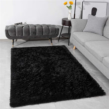Load image into Gallery viewer, Fluffy Large Area Rug - Black