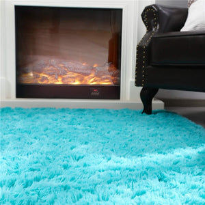 Fluffy Large Area Rug - Blue