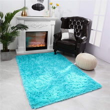 Load image into Gallery viewer, Fluffy Large Area Rug - Blue