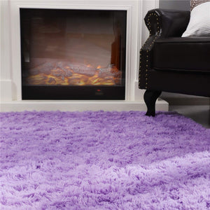 Fluffy Large Area Rug - Purple
