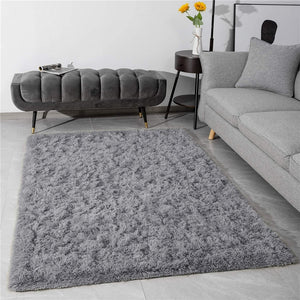 Fluffy Large Area Rug - Grey