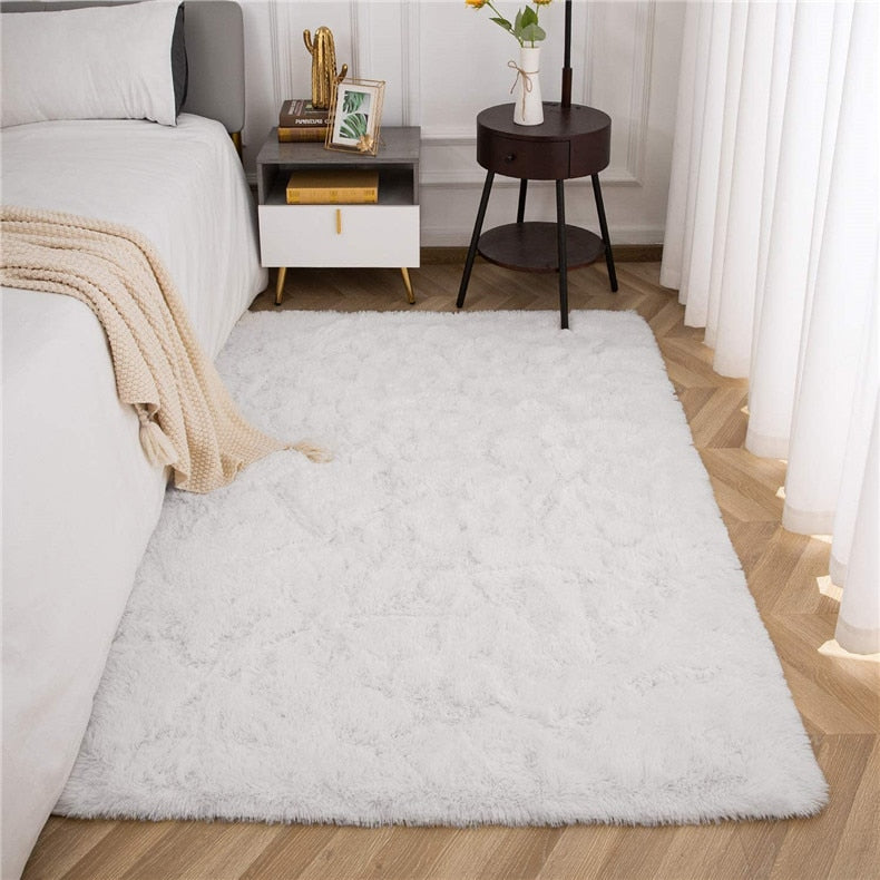 Fluffy Large Area Rug - Creamy White