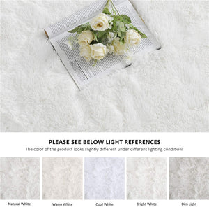 Fluffy Large Area Rug - Creamy White