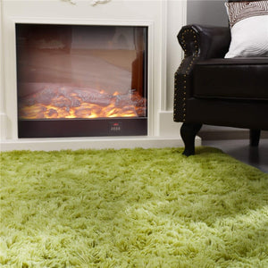 Fluffy Large Area Rug - Green