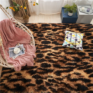 Fluffy Large Area Rug - Leopard