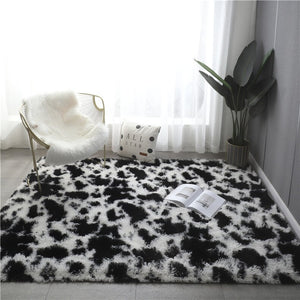 Fluffy Large Area Rug - Cow